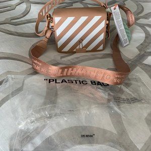 BNWT Off-White Nude & Rose Gold Diag Clip Bag